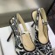 Dior Heel 9.5cm J'Adior Slingback Pumps in Black/White Ornamental Embroidered Cotton 2023