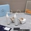 Prada Heel 12.5cm platform 2.5cm Ankle-Strap Pumps Satin White 2023