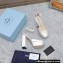 Prada Heel 12.5cm platform 2.5cm Ankle-Strap Pumps Satin White 2023