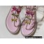 Rene Caovilla Flat flip flops Jewelled Sandals Bow with Crystals Pink 2023
