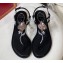 Rene Caovilla Flat flip flops Jewelled Sandals with Crystals and Pearl Black 2023