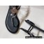 Rene Caovilla Flat flip flops Jewelled Sandals with Crystals and Pearl Black 2023