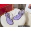 Rene Caovilla Flat flip flops Jewelled Sandals with Crystals and Pearl Purple 2023