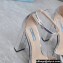 Prada Heel 12.5cm platform 2.5cm Ankle-Strap Pumps Metallic Silver 2023