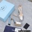 Prada Heel 12.5cm platform 2.5cm Ankle-Strap Pumps Metallic Silver 2023