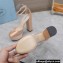Prada Heel 12.5cm platform 2.5cm Ankle-Strap Pumps Satin Beige 2023