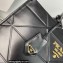 Prada Medium leather Symbole bag with topstitching 1BA378 Black 2023