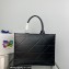 Prada Large leather Symbole bag with topstitching 1BA377 Black 2023
