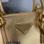Prada Galleria Saffiano leather Mini bag 1BA906 Gold 2023