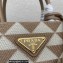 Prada Symbole jacquard fabric micro bag 1BA355 Apricot 2023