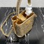 Prada Panier Satin bag with Crystals 1BA373 Gold 2023