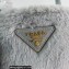 Prada Panier Shearling Mini bag 1BA373 Gray 2023