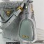 Prada Panier Shearling Mini bag 1BA373 Gray 2023