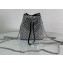 Prada Satin Mini Bucket bag with Crystals 1BD016 Black/Silver 2023