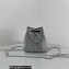 Prada Satin Mini Bucket bag with Crystals 1BD016 Black/Silver 2023