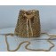 Prada Satin Mini Bucket bag with Crystals 1BD016 Gold 2023