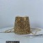 Prada Satin Mini Bucket bag with Crystals 1BD016 Gold 2023