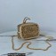 Prada Satin Mini Bucket bag with Crystals 1BD016 Gold 2023