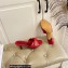 Moschino Heel 6.5cm Metal Logo foiled calfskin sandals Red 2023