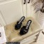 Moschino Heel 6.5cm Metal Logo foiled calfskin sandals Black 2023