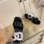 Hermes Figari 55 sandals with Chaine d'Ancre straps Black/Silver