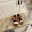 Hermes Figari 55 sandals with Chaine d'Ancre straps Brown/White