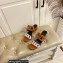 Hermes Figari 55 sandals with Chaine d'Ancre straps Brown/White