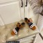 Hermes Figari 55 sandals with Chaine d'Ancre straps Brown/White