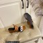 Hermes Figari 55 sandals with Chaine d'Ancre straps Brown/White