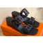 Hermes Figari 55 sandals with Chaine d'Ancre straps Black
