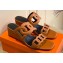 Hermes Figari 55 sandals with Chaine d'Ancre straps Brown