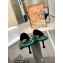 JW Anderson Heel 9cm Bumper-tube Leather Mules Crystals Black/Green 2023