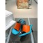 JW Anderson Heel 9cm Bumper-tube Leather Mules Orange/Blue 2023