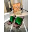 JW Anderson Heel 9cm Bumper-tube Leather Mules Green/Coffee 2023