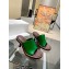 JW Anderson Heel 9cm Bumper-tube Leather Mules Green/Coffee 2023