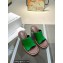 JW Anderson Heel 9cm Bumper-tube Leather Mules Green/Coffee 2023