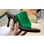 JW Anderson Heel 9cm Bumper-tube Leather Mules Green/Coffee 2023
