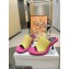 JW Anderson Heel 9cm Bumper-tube Leather Mules Yellow/Fuchsia 2023