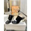 JW Anderson Gold chain link Heel 7.5cm Diamond Thong-Toe Leather Sandals Black 2023