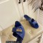Moschino Heel 6.5cm Metal Logo foiled calfskin sandals Blue 2023