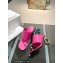 JW Anderson Gold chain link Heel 7.5cm Diamond Thong-Toe Leather Sandals Fuchsia 2023