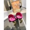 JW Anderson Gold chain link Heel 7.5cm Diamond Thong-Toe Leather Sandals Fuchsia 2023