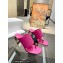 JW Anderson Gold chain link Heel 7.5cm Diamond Thong-Toe Leather Sandals Fuchsia 2023