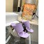JW Anderson Gold chain link Heel 7.5cm Diamond Thong-Toe Leather Sandals Lilac 2023