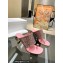 JW Anderson Gold chain link Heel 7.5cm Diamond Thong-Toe Leather Sandals Crystals Pink 2023