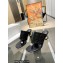 JW Anderson Gold chain link Heel 7.5cm Diamond Thong-Toe Leather Sandals Crystals Black 2023