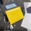 Prada Saffiano leather card holder 2MC223 Embossed triangle logo Yellow 2023