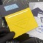 Prada Saffiano leather card holder 2MC223 Embossed triangle logo Yellow 2023