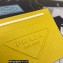 Prada Saffiano leather card holder 2MC223 Embossed triangle logo Yellow 2023