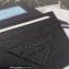 Prada Saffiano leather card holder 2MC223 Embossed triangle logo Black 2023